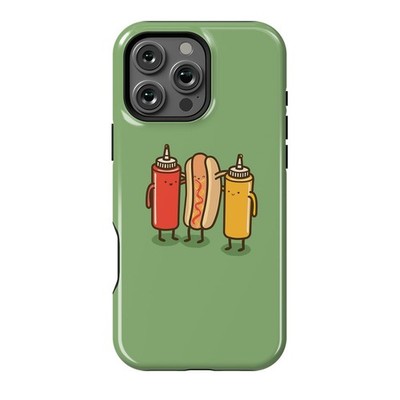 Cute Hot Dog With Ketchup Mustard Friends Cartoon Case For iPhone 12 To 17 Pro