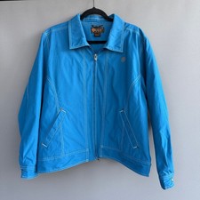 Womens Ariat blue jacket - paisley liner - zippered - size XXL