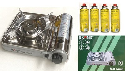 Rsonic Campingkocher Gas Kocher 1 Gaskocher 4 Kartusche R7S000DF