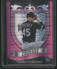 2021 Panini Chronicles - Crusade Garrett Crochet #1 Pink Pulsar Prizm (RC)