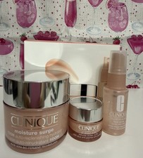 Clinique 3 pc Set Moisture Surge Cream 125ml Spray 30ml All About Eyes 15ml NIB