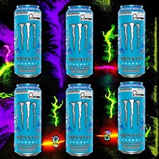 Monster Energy, Ultra Blue Hawaiian, 473ml x Pack of 6 - Zero Sugar Energy Drink