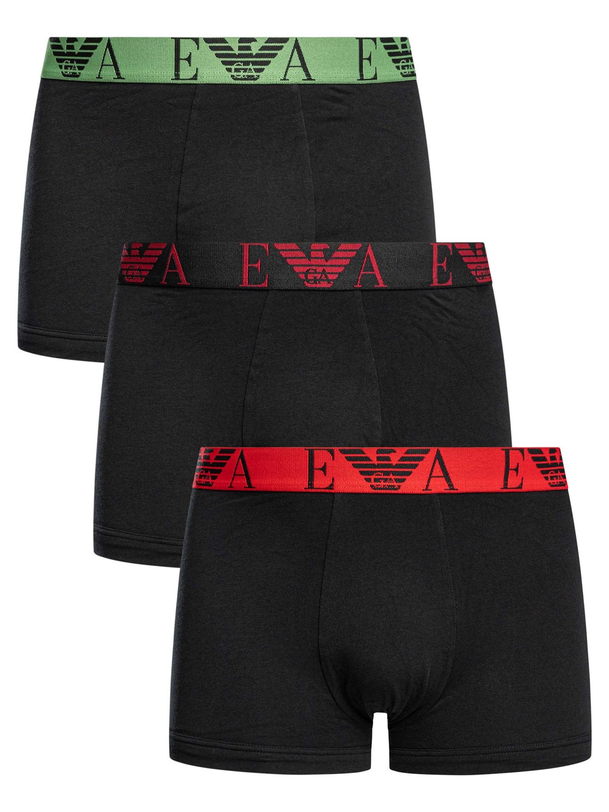 Emporio Armani 3 Pack Trunks, Black - S