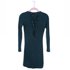 Windsor lace up dark teal dress Size Small