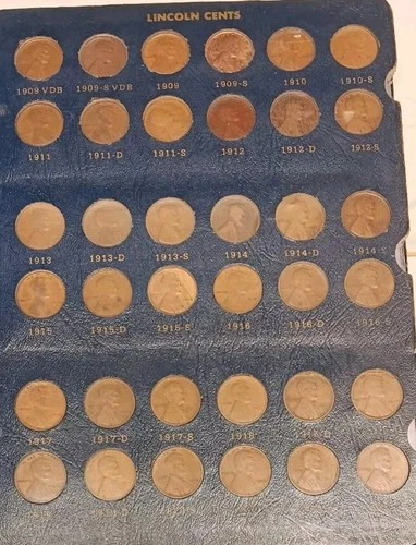 1909-1980  1c Lincoln Head Cent Complete Collection Whitman Album
