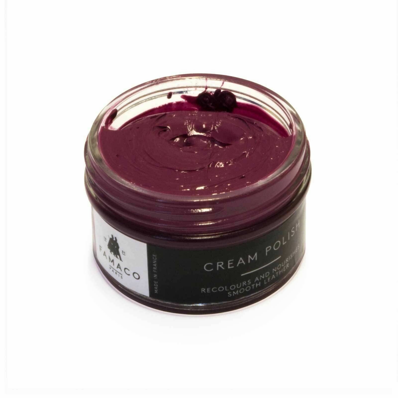 Famaco Shoe Cream Wax Polish Colour Protection Smooth Leather Shine Purple Myrti