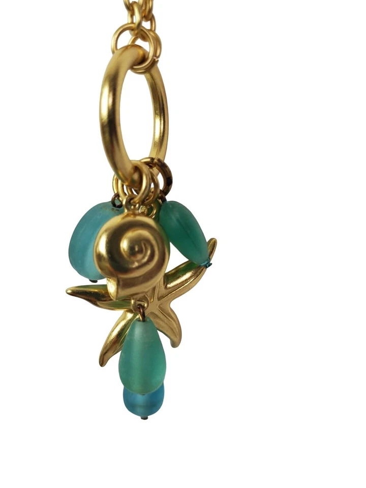 Collar largo de cadena dorada firmado Carolee para mujer con concha de estrella de mar Foto 2 de 4