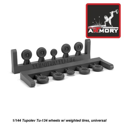 Armory Models AR AW14008 Scale1/144 Tupolev Tu134 Crusty wheels w/weighted tires