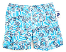 Trunks Surf  Swim Co. Blue  White Brief Lined Swim Trunks Shorts Men's XXL