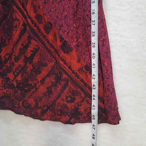 Vintage Carole Little Fairy Artsy Maxi Dress Size 14 Red Velvet Cardigan Overlay - Picture 8 of 12