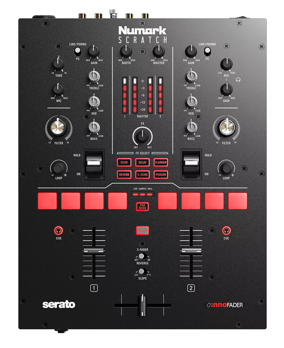 Numark Scratch 24-Bit 2-Channel Serato DJ Pro DVS Scratch Mixer + Backpack