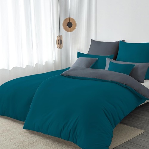 Seitenschläferkissen Bezug 40 x 145 2er Set - Kissenbezug 40x145 cm Petrol 10... - Bild 5 von 7