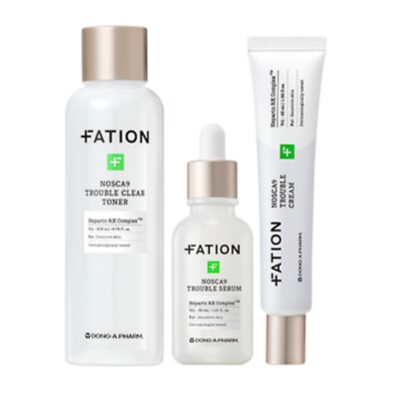 Fation Nosca9 Trouble Liberation 3 Set Clear Toner + Serum + Creme für empfin...