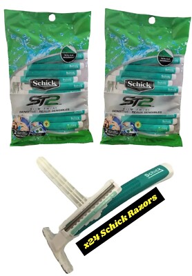 SCHICK MEN SLIM TWIN BLADE RAZOR WITH VITAMIN E FOR SENSITIVE SKIN