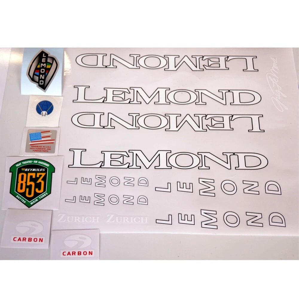 Lemond Zurich complete set of decals vintage choice of color