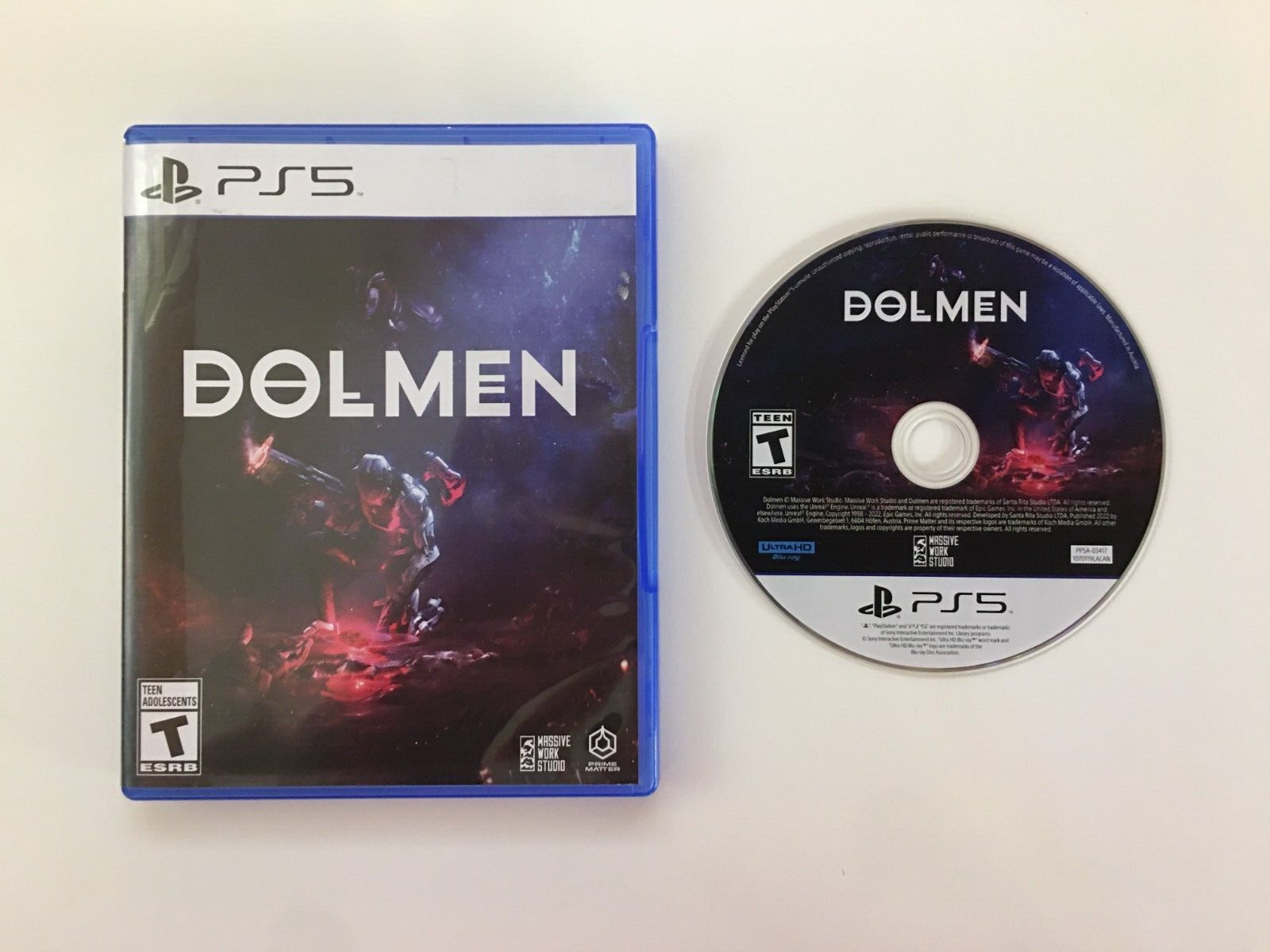 Dolmen PS5 (PlayStation 5, 2022) Massive Work Studio / Prime Matter - Caja y disco