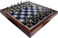 Civil War Pewter Chess Set 1983 Franklin Mint National Hist. Soc. Individ. Piece