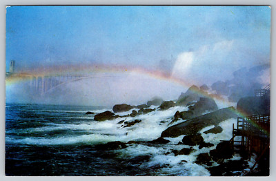 Niagara Falls Rainbow Bridge American Falls Postcard