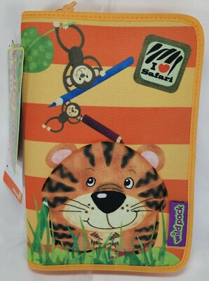 Okiedog Wildpack Pippa Tiger Orange Tablet Art Pencil Case 10'' x 7'' New w Tags