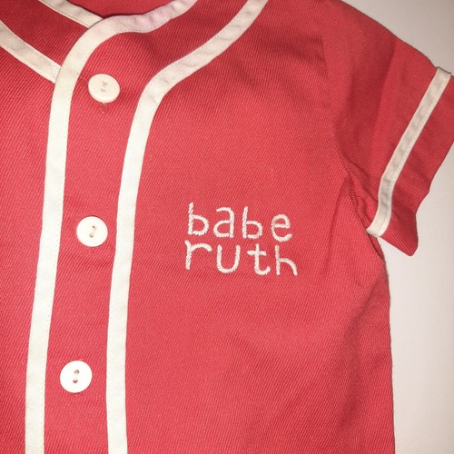 VTG Ruth Scharf 4T Boys Girls BABE RUTH Baseball Uniform Outfit - Picture 2 of 9