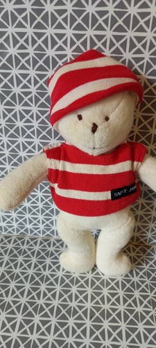 Ours en peluche au crochet fait main, pull rayé Amigurumi