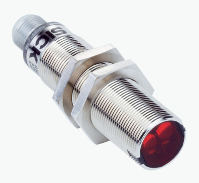 Sick GRTE18-P2442 Cylindrical Photoelectric Sensor 400mm Range Visible Red PNP
