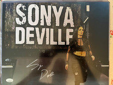 SONYA DEVILLE Autograph Signed 11x14 Photo JSA COA WWE SMACKDOWN WRESTLER 