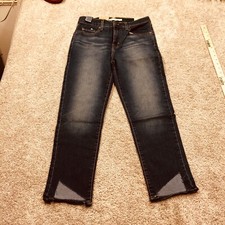 Levis 724 Jean Womens 29 High Rise Straight Crop Stretch Denim Dark Blue NWT 70