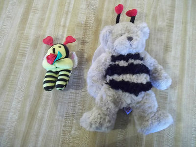 Ganz ''Sweet Bee'' Valentine Bear With Wings & Antaenae - HV8487 - Small Bee