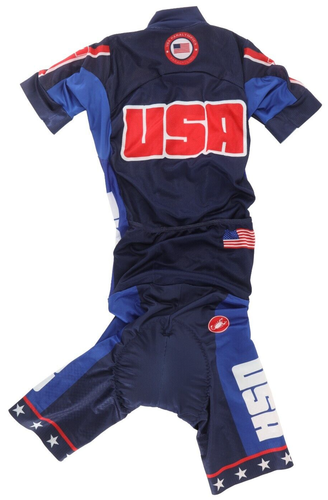 Castelli Paralympics Team USA Short Sleeve Speedsuit Men XS Road Bike Race Track - Picture 2 of 3