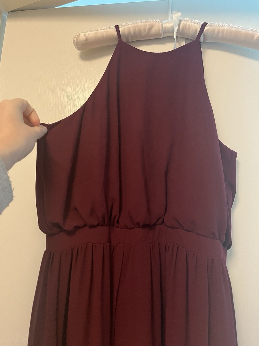 Bhldn Burgundy Bridesmaid/Prom Dress By Anthropology | eBay