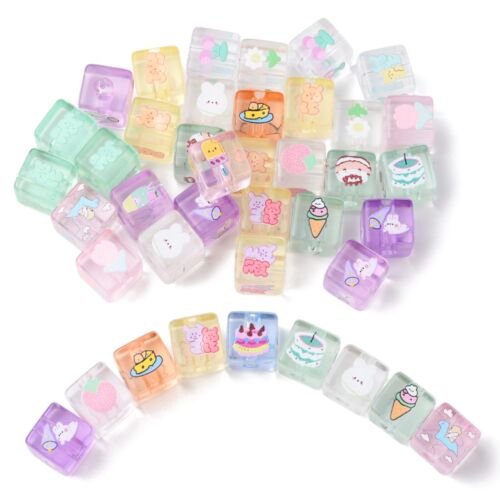 50x Transparent Acrylic European Beads Large Hole Beads Beads for Jewelry Making - Picture 2 of 6