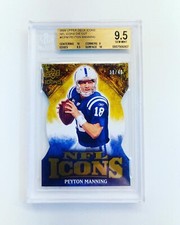 2009 Upper Deck NFL Icons Gold Die Cut Peyton Manning BGS 9.5 SSP /40