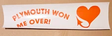 Vintage 1968 69 70 Plymouth Won Me Over Devils Heart Racing Bumper Sticker Mopar