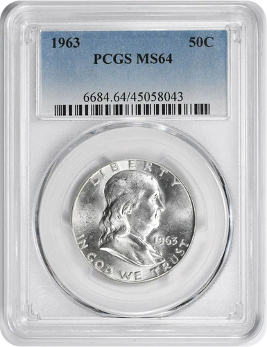 1963 Franklin Silver Half Dollar MS64 PCGS