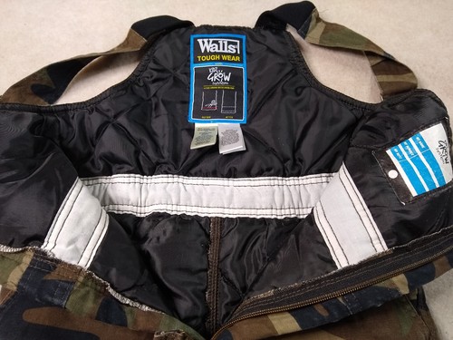 Walls Tough Wear Kidz Grow System Bib Overalls Youth 8-10 Camo Insulated Canvas - Picture 2 of 11