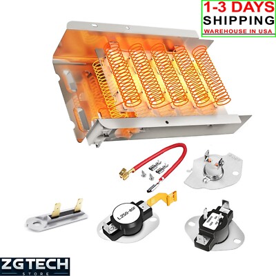 Dryer Heating Element for Whirlpool LER5644JQ0, LER5644JQ2, LER5644JT2