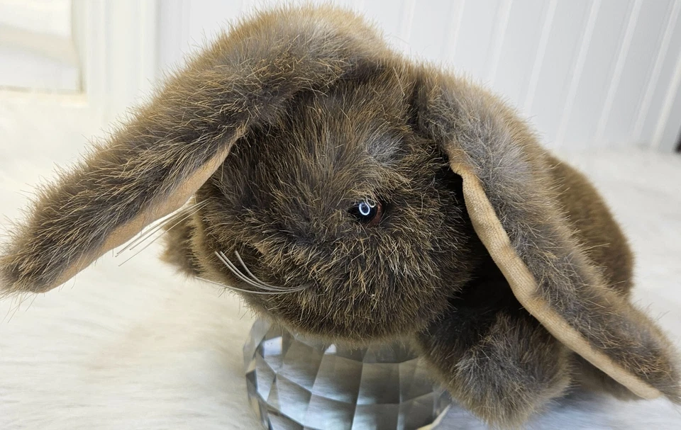 Dakin Bunny Rabbit Hand Puppet Brown Fuzzy Plush Stuffed Animal 15" Vintage 1985 - Image 2 of 4