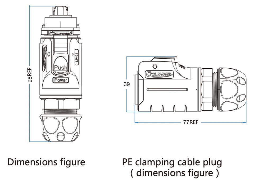 10 Pin Power Circular Connector Female Plug Waterproof IP67 Heavy Duty M24 Size - Image 3 of 4