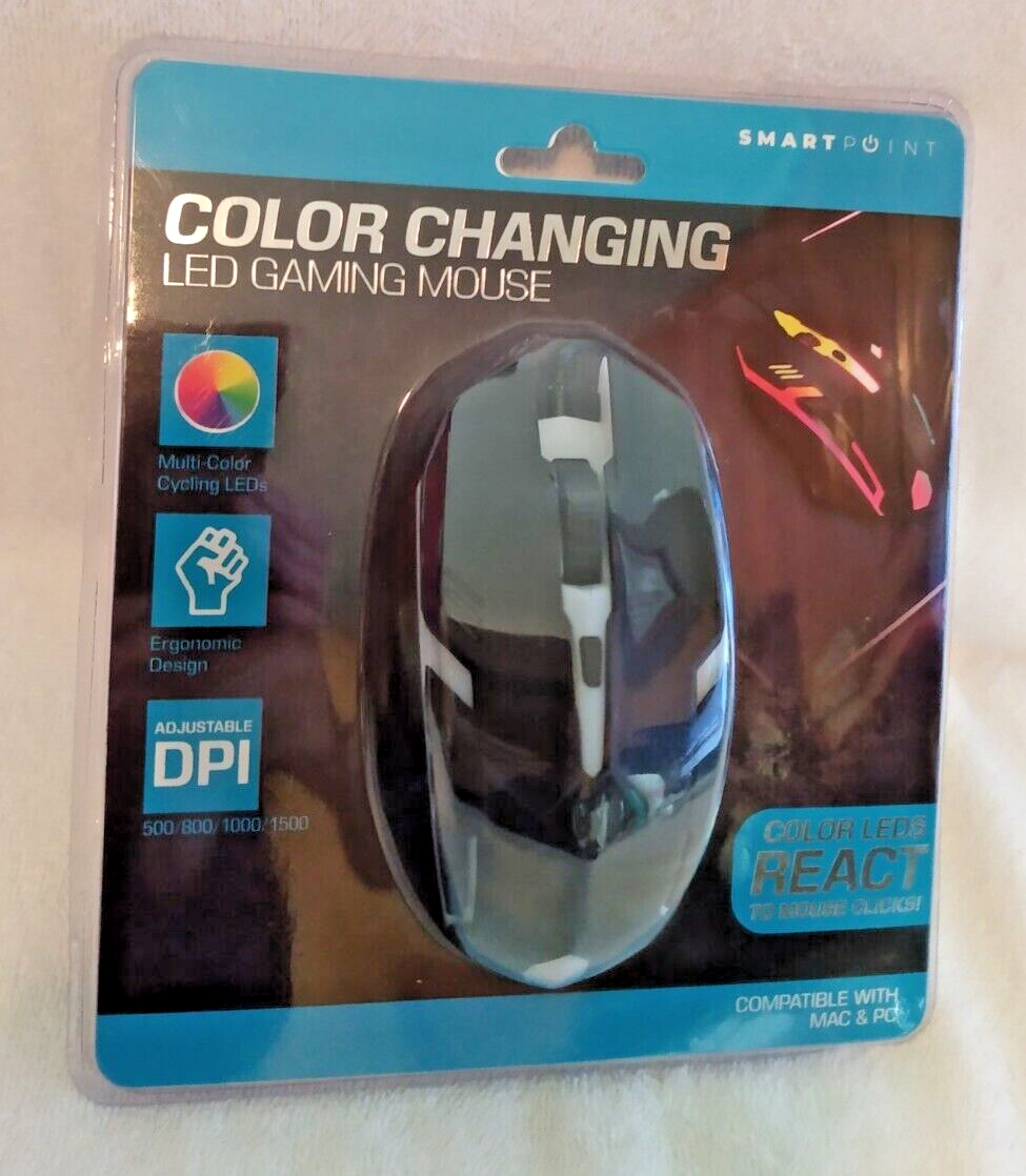 Smart Multi-Color LED Gaming Mouse Compatible with Mac and PC-image