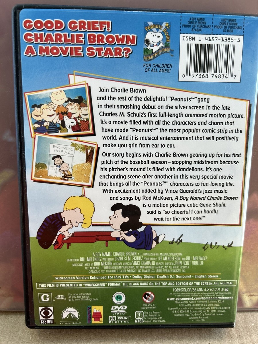 Peanuts - A Boy Named Charlie Brown - DVD ••kids Cartoon TV Show