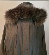 F.s. Limited Jacket With Removable Zipper Hood Full Zip Dark Green Xl Fox Fur