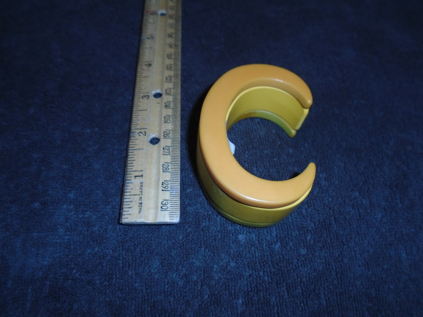 heavy tri-colored bakelite cuff - image 6