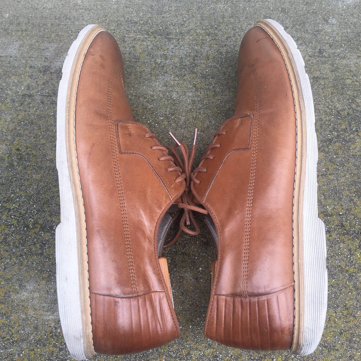 Clarks Men\'s Tan Leather Wingtip Oxfords Size 10.5 Clarks Broyd Wing Oxfords Dress Shoes Mens Size 10.5 Brown  main image 2