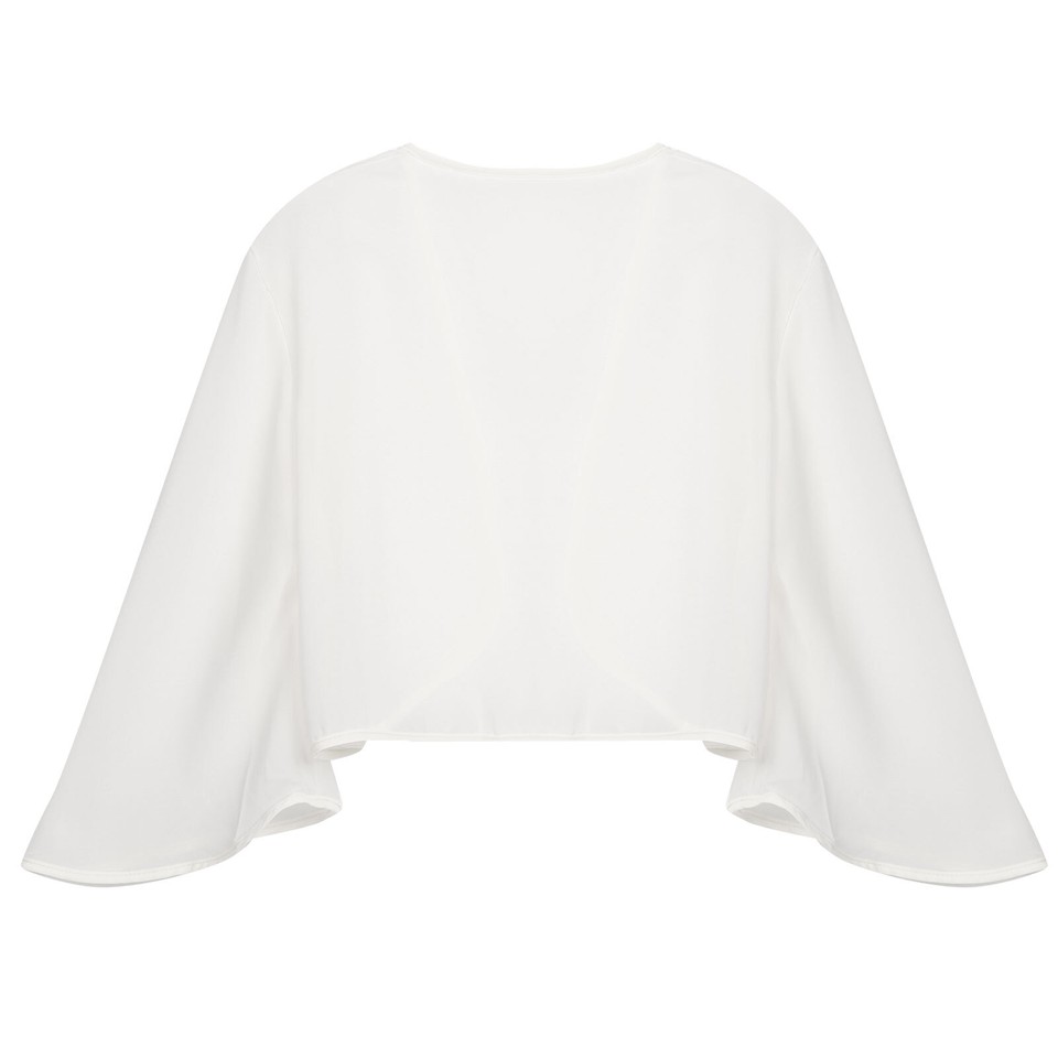 Floral Sheer Chiffon 3/4 Sleeve Shrug