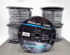 LOT OF 5 DEEJAY LED DEEJAYLEDB 100ft Power Wire