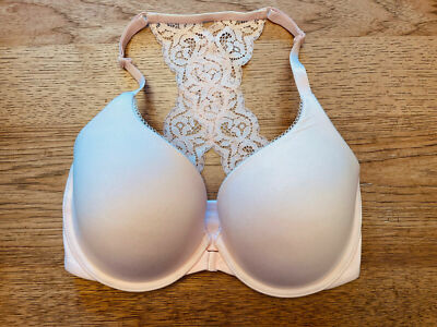 Victoria's Secret Pink Lace 32DD Body By Victoria Perfect Shape Front Close Bra