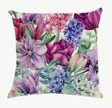Tulip Mixed Spring Garden Floral Spring Throw Pillow Cover Holiday Home Decor
