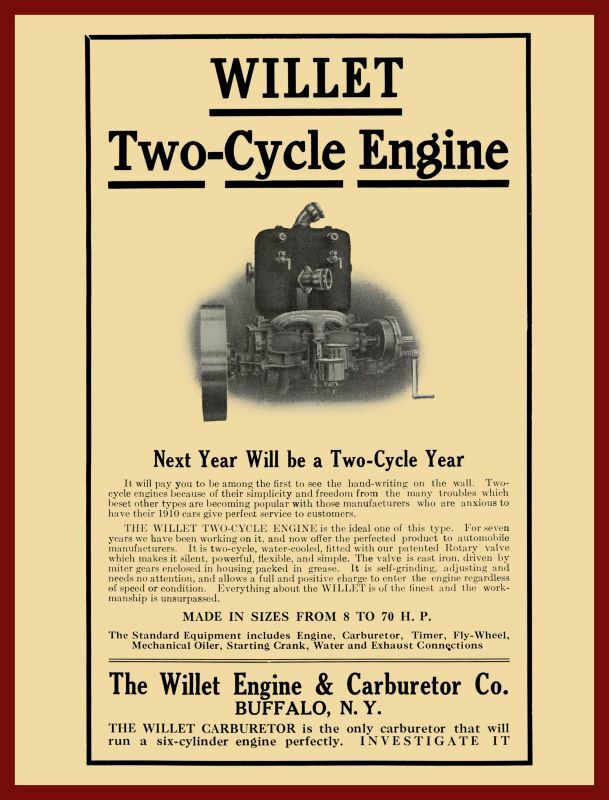 1909 Willet Engines, Buffalo, NY NEW Metal Sign 24