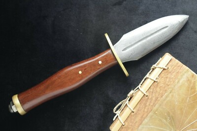 McAllister Forge - Damascus Steel Letter Opener Rosewood Handle Brass fittings
